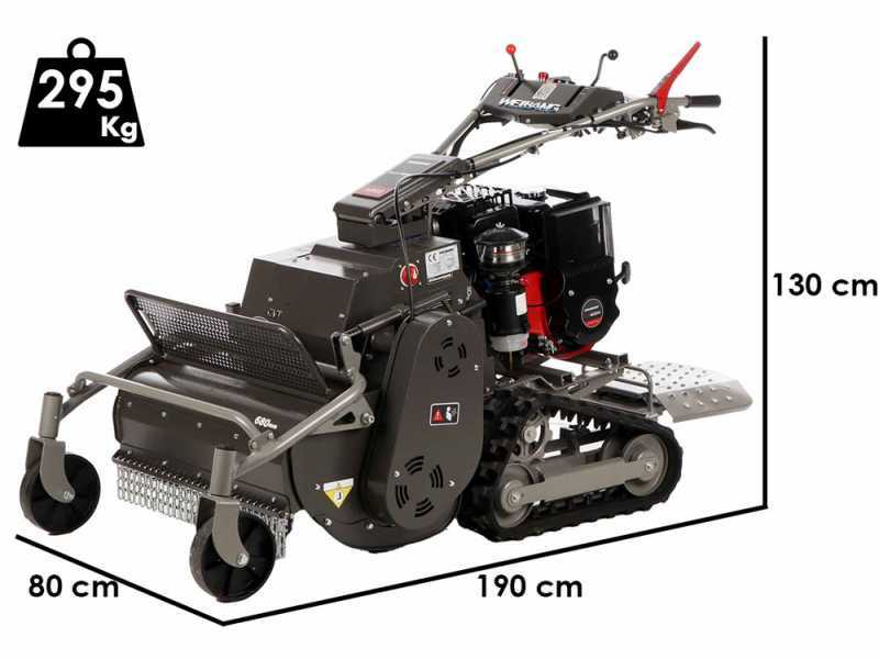 Weibang WBGT6813-TE - Desbrozadora de martillos profesional - de orugas - h&iacute;brida