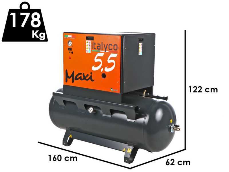 Italyco Maxi 6/270 - Compresor rotativo de tornillo - Presi&oacute;n m&aacute;xima 10 bar