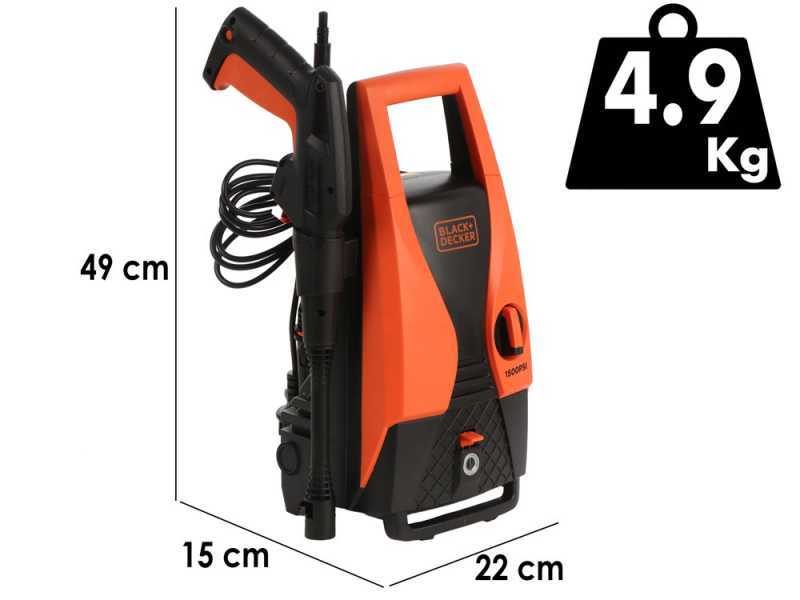 Black &amp; Decker PW1450TD-QS - Hidrolimpiadora de agua fr&iacute;a - 105 bar - 426 l/h