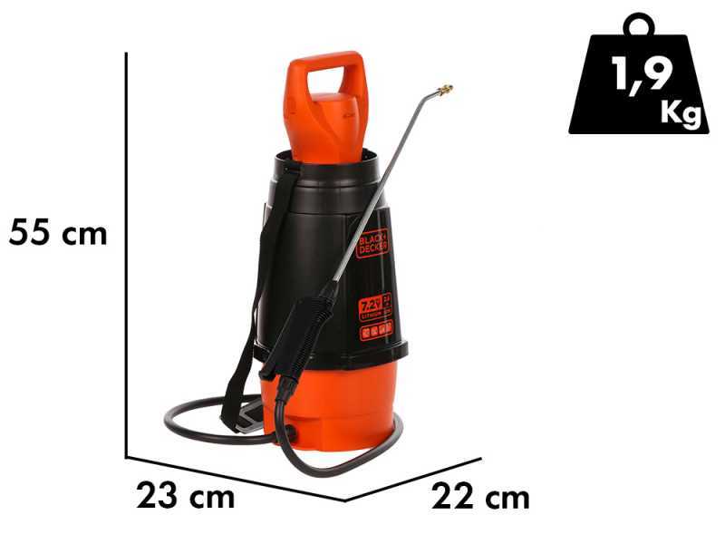 Black &amp; Decker BXSPBS07E - Pulverizador de mochila de bater&iacute;a  - 7 litros - 7,2V/2,6Ah