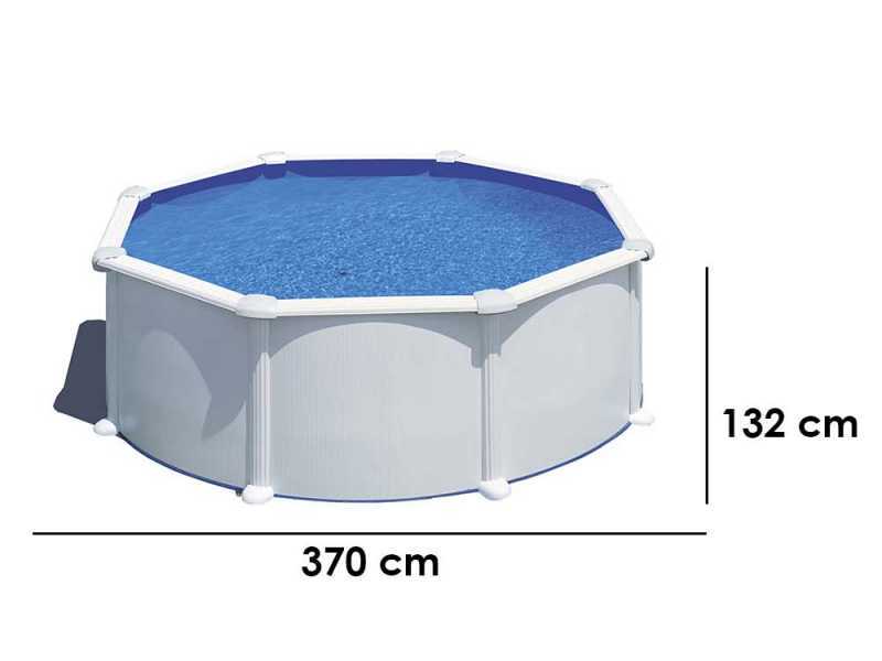 Gre Atlantis Redonda &Oslash;350 x 132cm - Piscina desmontable de acero
