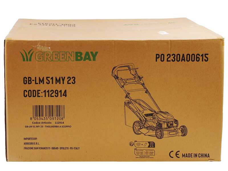 GreenBay GB-LM 51 - Cortac&eacute;sped autopropulsado 4 en 1 - Motor a gasolina de 196 cc