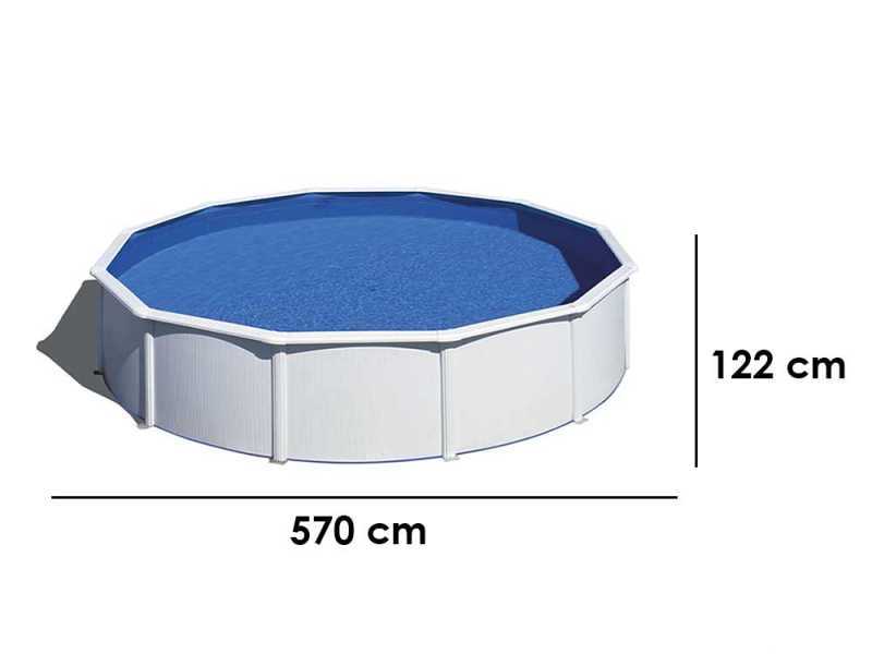 Gre Fidji Redonda &Oslash;550 x 120 cm - Piscina desmontable de acero
