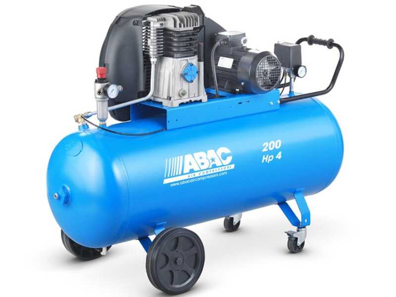 ABAC PRO A39B 200 CT4 - Compresor de aire el&eacute;ctrico monof&aacute;sico de correa - Motor 4 HP - 200 L