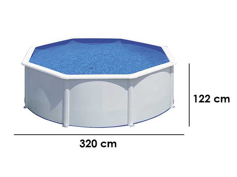 Gre Fidji Redonda &Oslash;300 x 120 cm - Piscina desmontable de acero