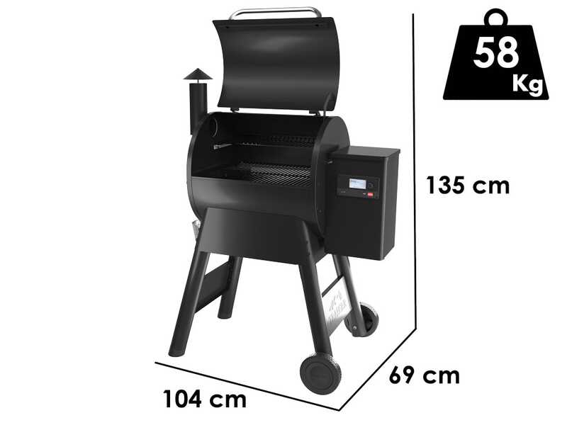 Traeger Pro 575 Black - Barbacoa de pellets