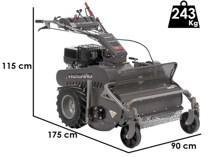 Weibang WBGT6813 - Desbrozadora profesional de martillos - Motor GT1300