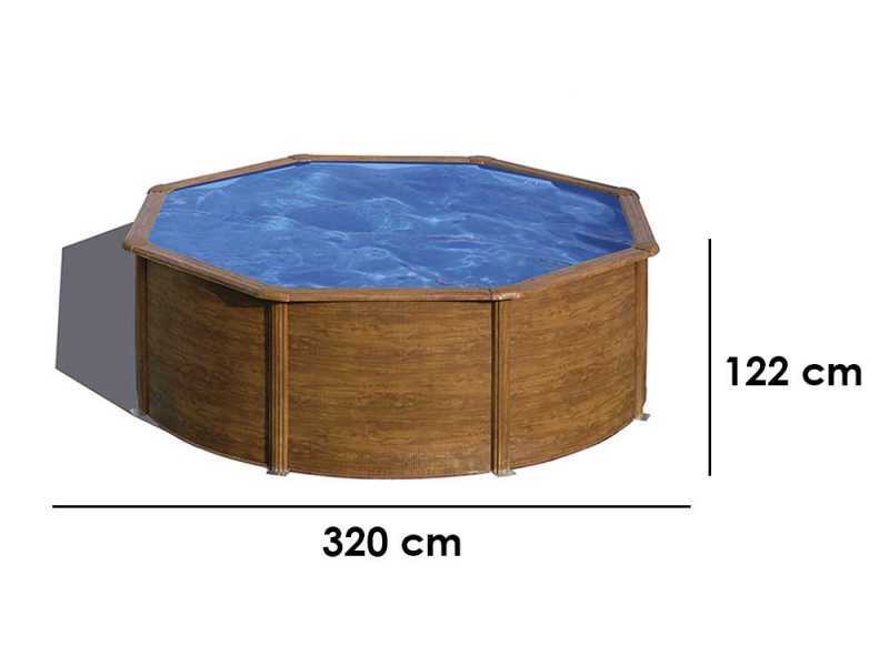 Gre Pacific Redonda &Oslash;300 x 120 cm - Piscina desmontable de acero