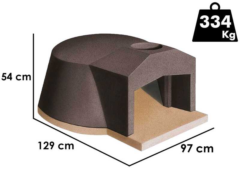 Linea VZ Napoli - Horno de le&ntilde;a de empotrar con c&aacute;mara de &Oslash; 85 cm - Capacidad cocci&oacute;n 3 pizzas