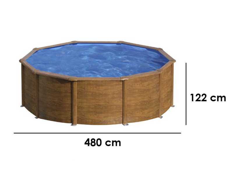 Gre Pacific Redonda &Oslash;460 x 120 cm - Piscina desmontable de acero