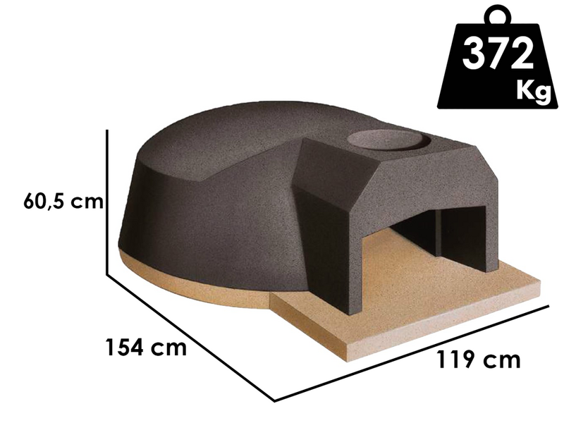 Linea VZ Amalfi - Horno de le&ntilde;a de empotrar con c&aacute;mara de 107 cm - Capacidad de cocci&oacute;n 5 pizzas