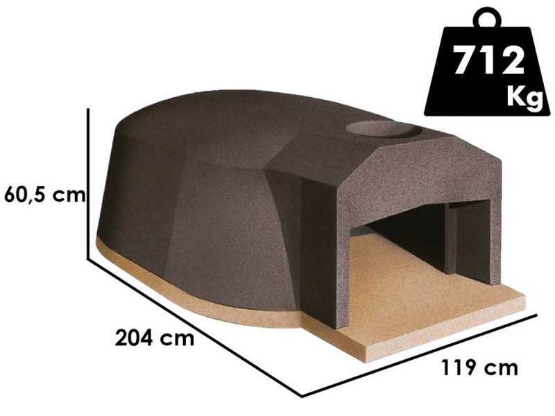 Linea VZ Ercolano - Horno de le&ntilde;a de empotrar con c&aacute;mara de 107x160 cm - Capacidad de cocci&oacute;n 8 pizzas
