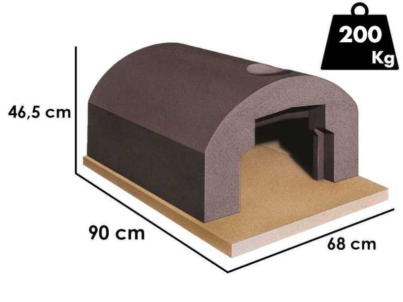 Linea VZ Vesuvio - Horno de le&ntilde;a de empotrar con c&aacute;mara de 56x61 cm - Capacidad de cocci&oacute;n 2 pizzas