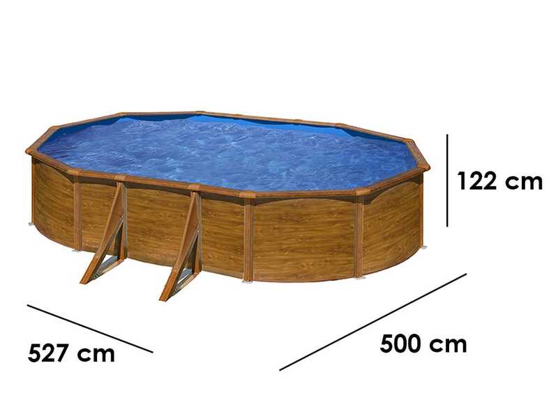 Gre Pacific Ovalada 500x300x120cm - Piscina desmontable de acero