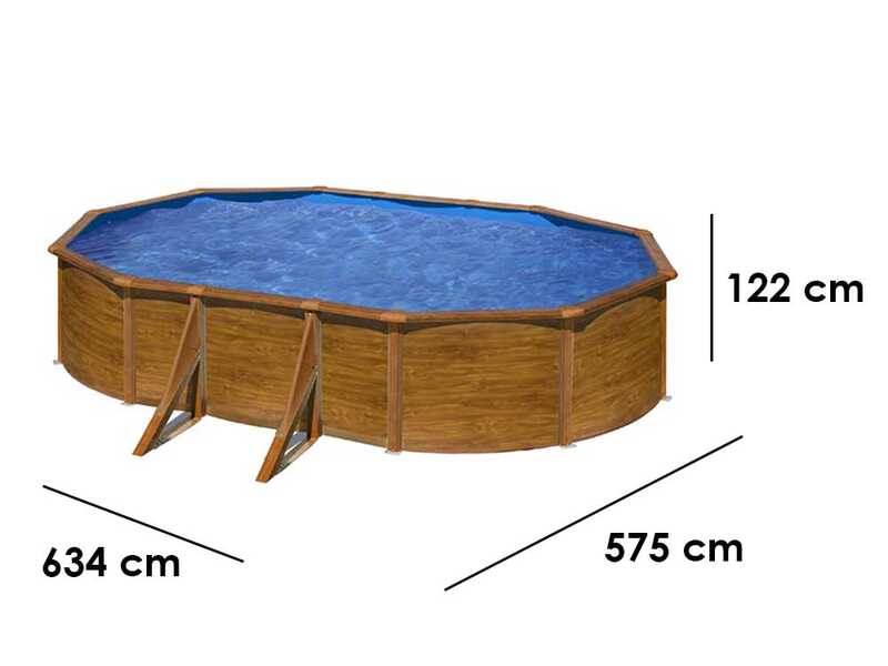 Gre Pacific Ovalada 610x375x120cm - Piscina desmontable de acero