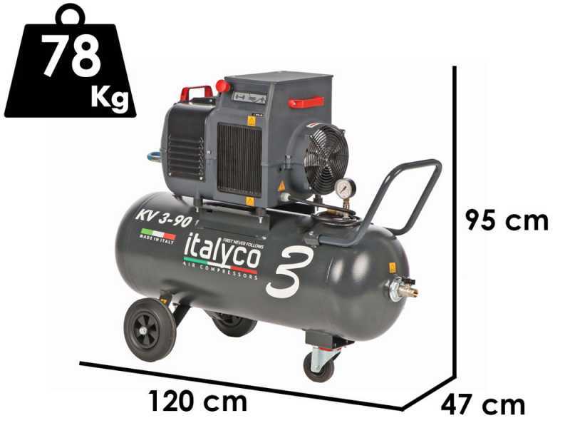 Italyco KV 3/90 T - Compresor rotativo de tornillo - Presi&oacute;n m&aacute;x. 10 bar