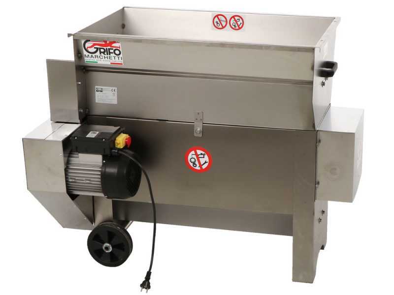 Grifo DVEP20IR - Despalilladora el&eacute;ctrica in INOX con bomba y rodillos - Con protecciones incluidas