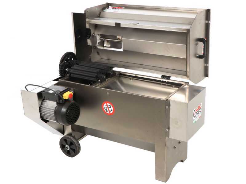 Grifo DVEP20IR - Despalilladora el&eacute;ctrica in INOX con bomba y rodillos - Con protecciones incluidas