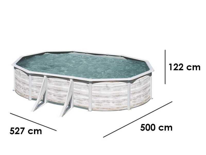 Gre Finlandia Ovalada 500x300x120cm - Piscina desmontable de acero