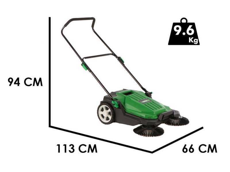 GreenBay GB-SW 650 - Barredora manual de empuje - con recogedor