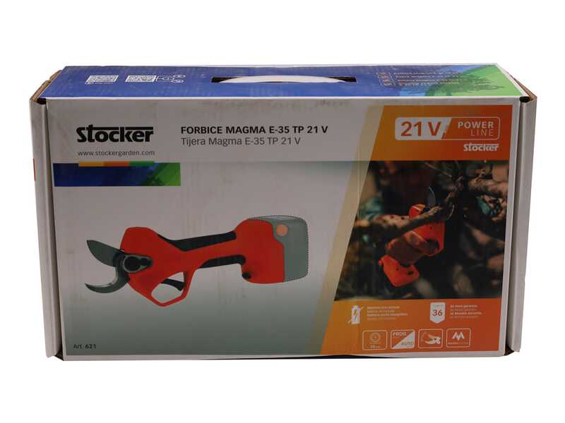 Stocker Magma E-35TP - Tijera de poda de bater&iacute;a con p&eacute;rtiga - 21.6V - 205/325 cm - SIN BATER&Iacute;A