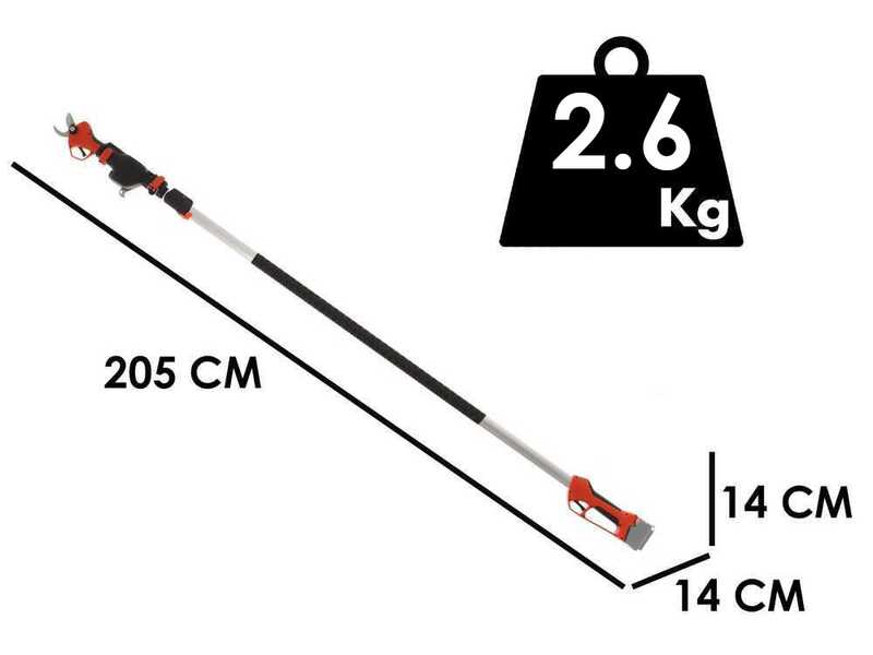 Stocker Magma E-35TP - Tijera de poda de bater&iacute;a con p&eacute;rtiga - 21.6V - 205/325 cm - SIN BATER&Iacute;A