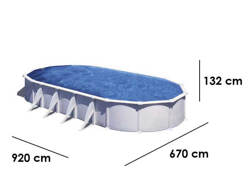 Gre Atlantis Ovalada 915x470x132cm - Piscina desmontable de acero