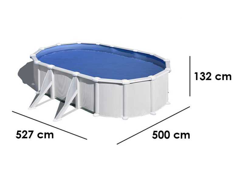 Gre Atlantis Ovalada 500x300x132cm - Piscina desmontable de acero