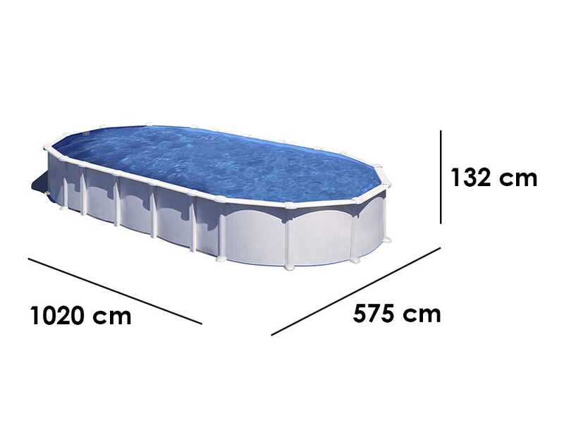 Gre Haiti Ovalada 1000x550x132cm - Piscina desmontable - Postes enterrados