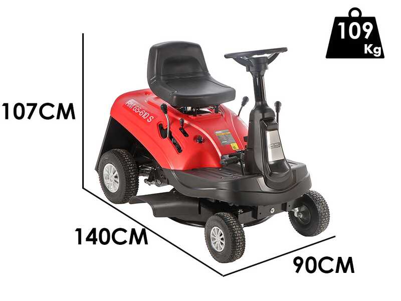 Geotech RM 65-610 S - Tractor cortac&eacute;sped mini-rider - Motor de 196cc -  Arranque el&eacute;ctrico