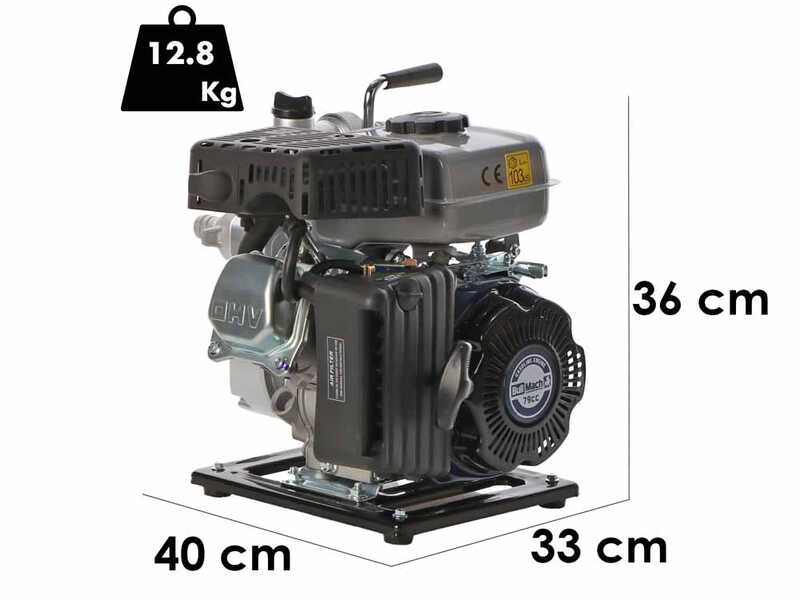 BullMach AQUANIS 25 - Motobomba de gasolina - con racores de 25 mm