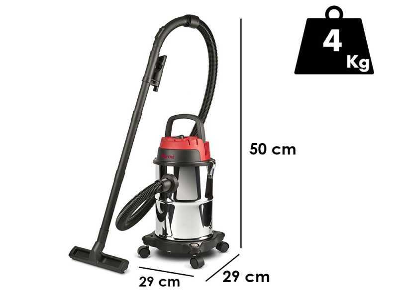 Girmi AP45 - aspirador de s&oacute;lidos y l&iacute;quidos wet &amp; dry - 15L - 1000W - acero inox