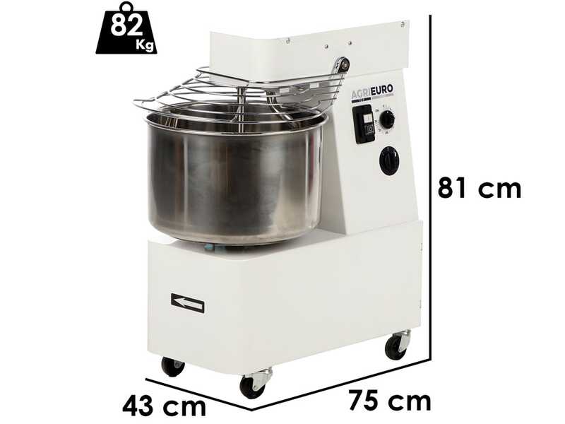 Mixer 3000 H2O - Amasadora de espiral de alta hidrataci&oacute;n -  24Kg - Trif&aacute;sica