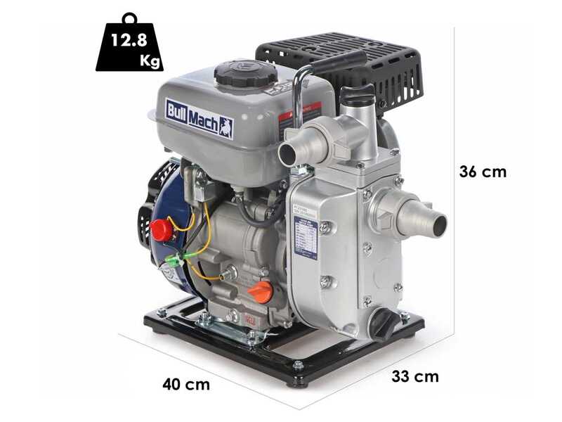 BullMach AQUANIS 30 - Motobomba de gasolina - con racores de 30 mm