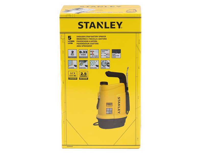 Stanley SXSPBS05E - Pulverizador de mochila a bater&iacute;a - 5 l - 3,7V/2,6Ah