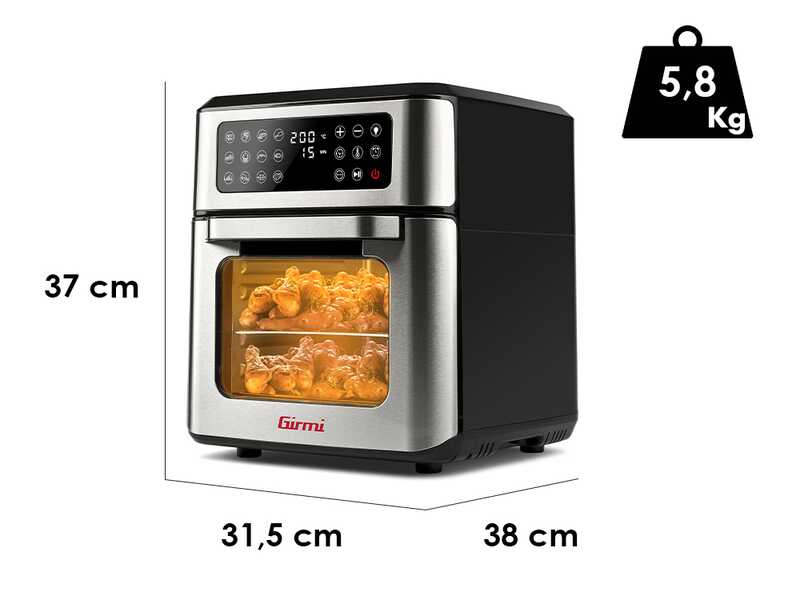 Girmi FG97 GenioPi&ugrave; - Horno el&eacute;ctrico - Freidora de aire digital