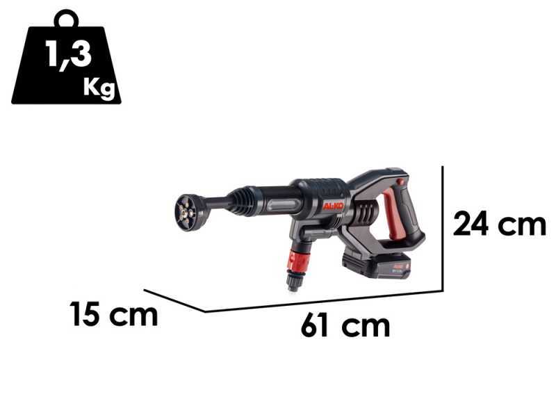 AL-KO PW 1850 - Pistola hidrolimpiadora de bater&iacute;a - 18V/2,5 Ah