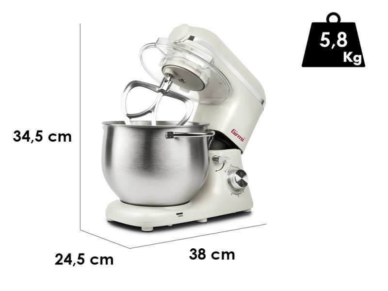 Girmi Gastronomo Plus IM5001- Amasadora Planetaria - Cuba 8 l