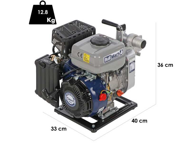 BullMach AQUANIS 40 - Motobomba de gasolina - con racores de 40 mm