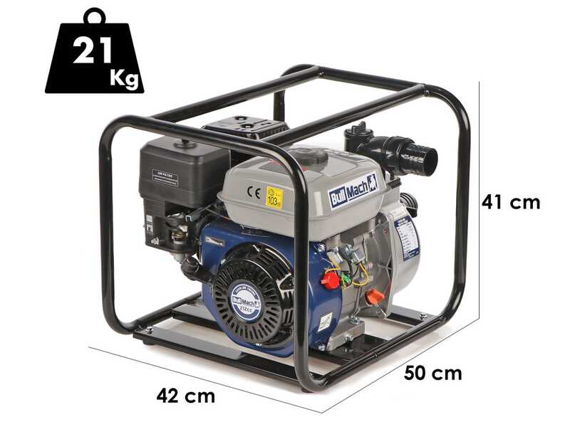 BullMach LYMPHIA 50 - Motobomba de gasolina - con racores de 50 mm