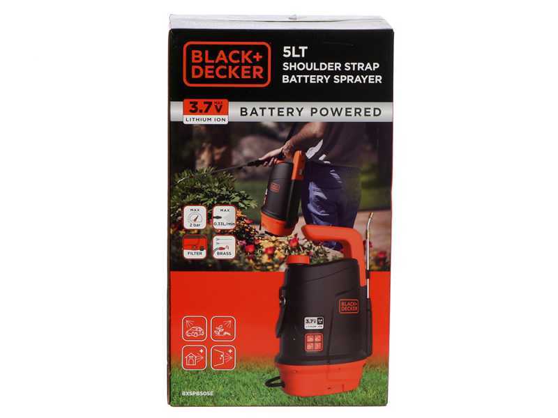 Black &amp; Decker BXSPBS05E - Pulverizador de mochila a bater&iacute;a - 5 l - 3,7V/2,6Ah