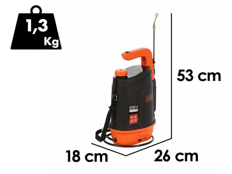 Black &amp; Decker BXSPBS05E - Pulverizador de mochila a bater&iacute;a - 5 l - 3,7V/2,6Ah