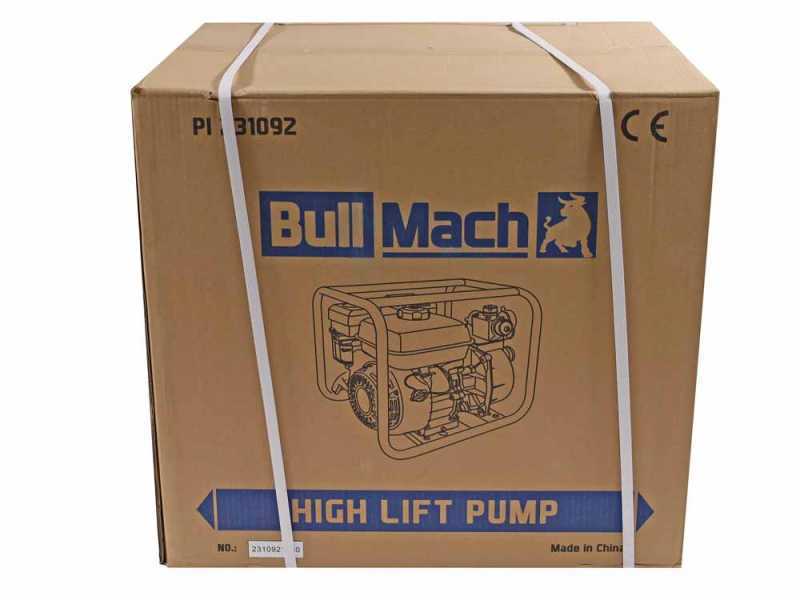BullMach NAYLA 80 - Motobomba de gasolina - Gran altura de elevaci&oacute;n - con racores de 80 mm