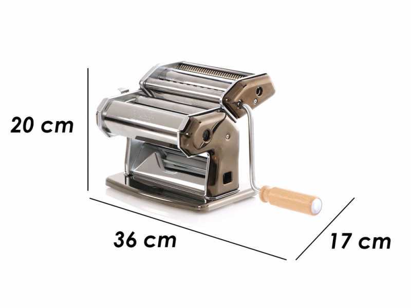Imperia iPasta T.6,5/12 mm Rugosa Negra - M&aacute;quina de hacer pasta manual INOX