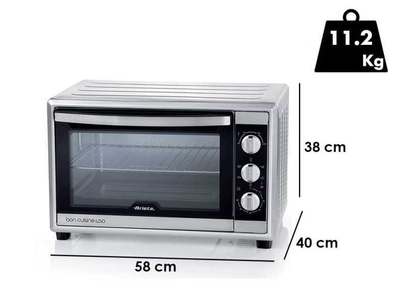 Ariete Bon Cuisine 450 - Horno el&eacute;ctrico ventilado con asador - 45L 1800W