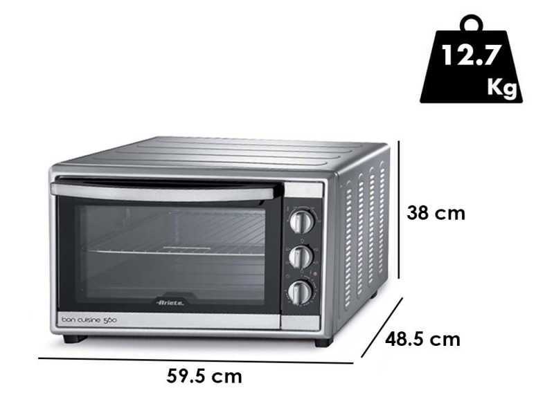 Ariete Bon Cuisine 560 - Horno el&eacute;ctrico ventilado con espet&oacute;n - 56L 2200W