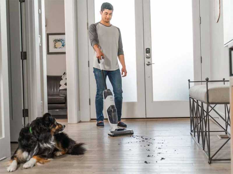Tineco iFloor 2 Plus - Fregadora de bater&iacute;a 3 en 1: lava, seca y aspira