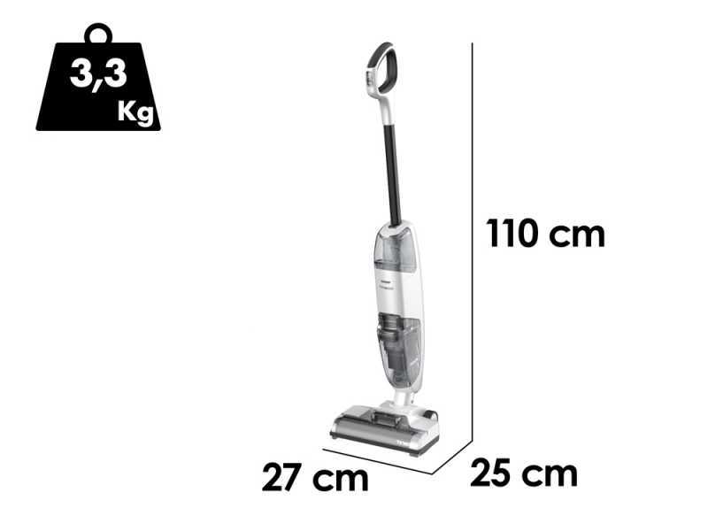 Tineco iFloor 2 Plus - Fregadora de bater&iacute;a 3 en 1: lava, seca y aspira