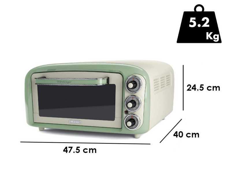 Ariete Vintage Verde - Horno El&eacute;ctrico Est&aacute;tico - 18L 1380W
