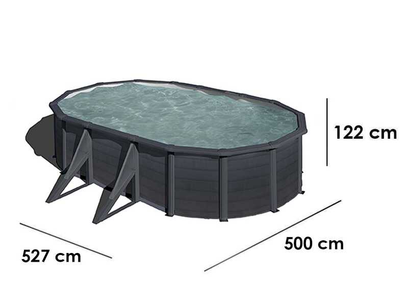 Gre Kea Ovalada 500x300x120cm - Piscina desmontable de acero